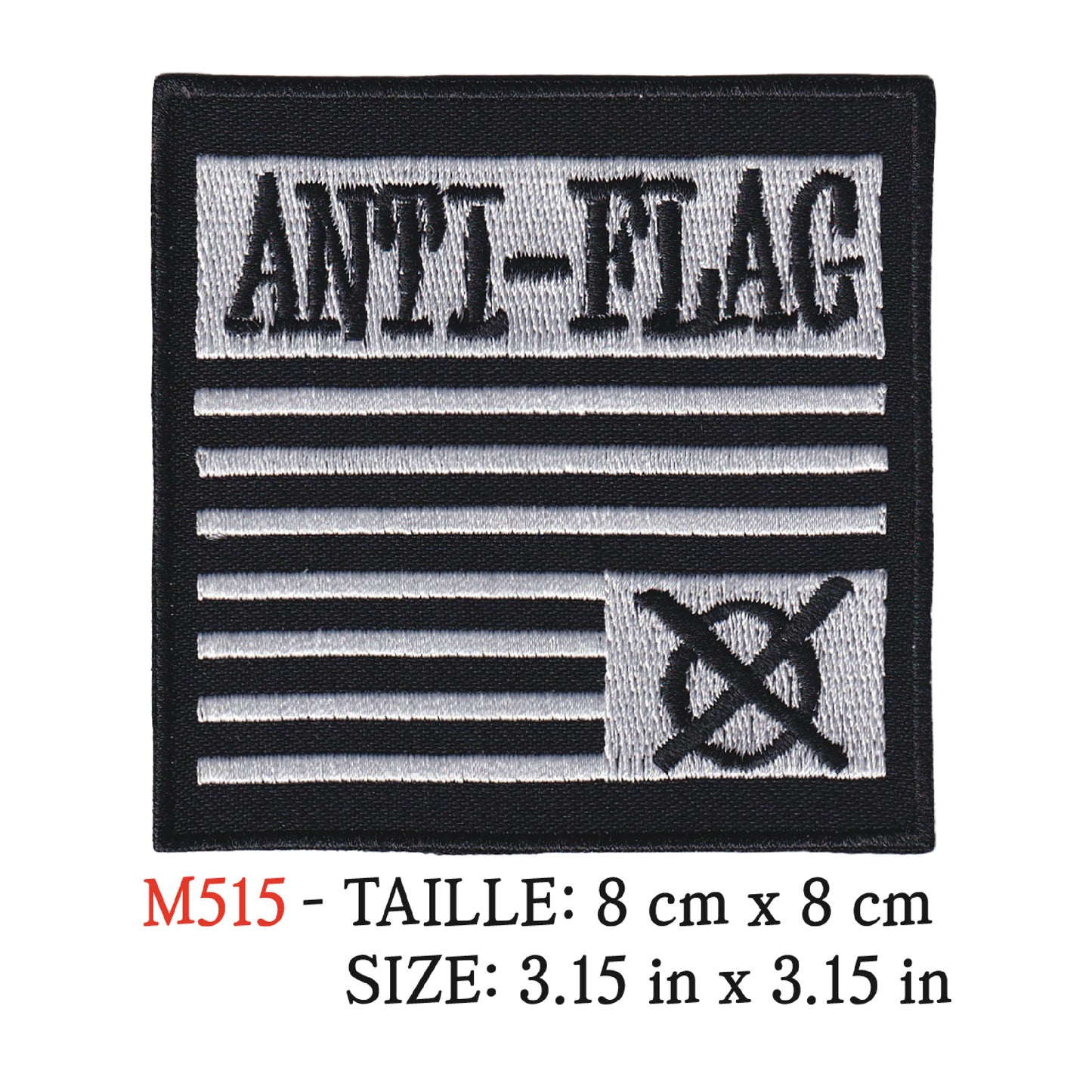 MAXIMUMPATCHES - Ecusson Patch Brodé Thermocollant - 8 cm x 8 cm - Anti-Flag Groupe Musique Rock Punk Hard Trash Métal Heavy Psychedelic