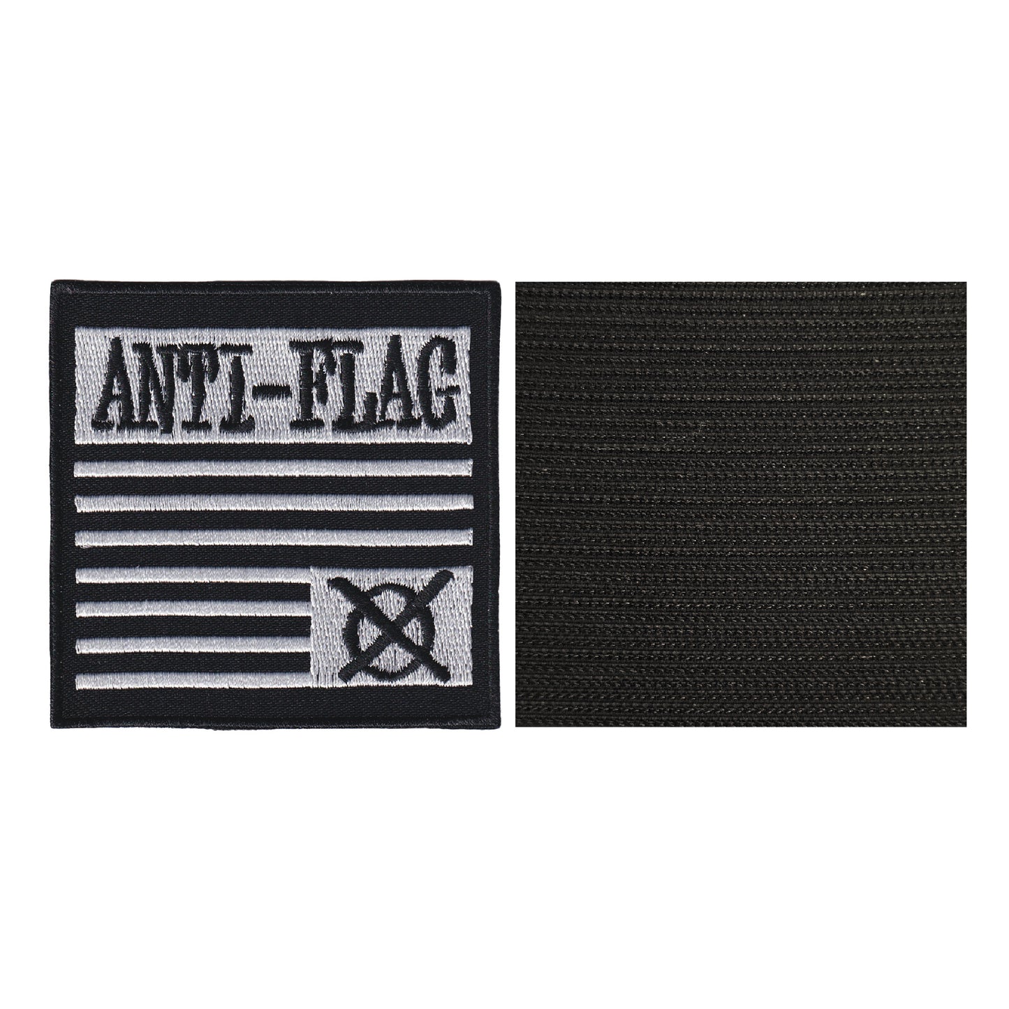 MAXIMUMPATCHES - Anti-Flag - 8 cm x 8 cm - Ecusson Patch Brodé Avec Scratch Cousu Au Dos + Carré Scratch A Coudre, Face Opposé 10 cm x 10 cm/Groupe Musique Métal Rock Punk Heavy Trash Blues