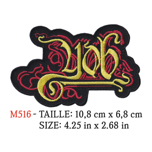 MAXIMUMPATCHES - Ecusson Patch Brodé Thermocollant - 10,8 cm x 6,8 cm - Yob Groupe Musique Rock Punk Hard Trash Métal Heavy Psychedelic