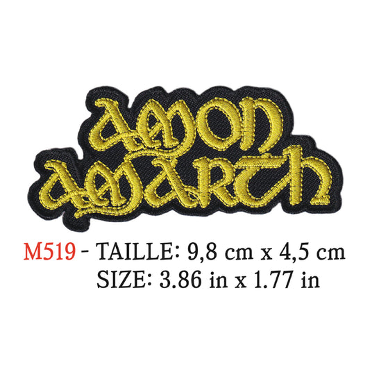 MAXIMUMPATCHES - Ecusson Patch Brodé Thermocollant - 9,8 cm x 4,5 cm - Amon Amarth Groupe Musique Rock Punk Hard Trash Métal Heavy Psychedelic