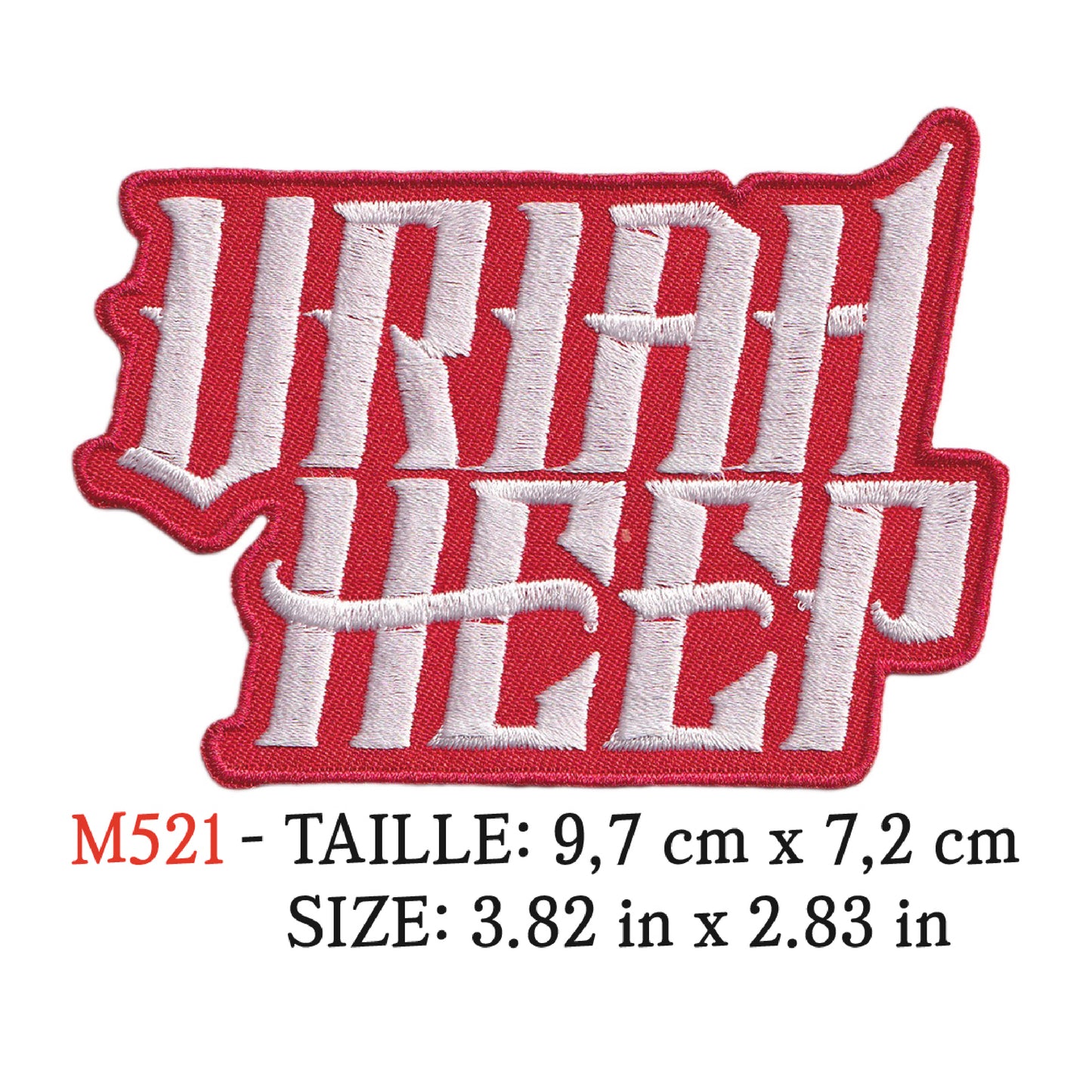 MAXIMUMPATCHES - Ecusson Patch Brodé Thermocollant - 9,7 cm x 7,2 cm - Uriah Heep Groupe Musique Rock Punk Hard Trash Métal Heavy Psychedelic