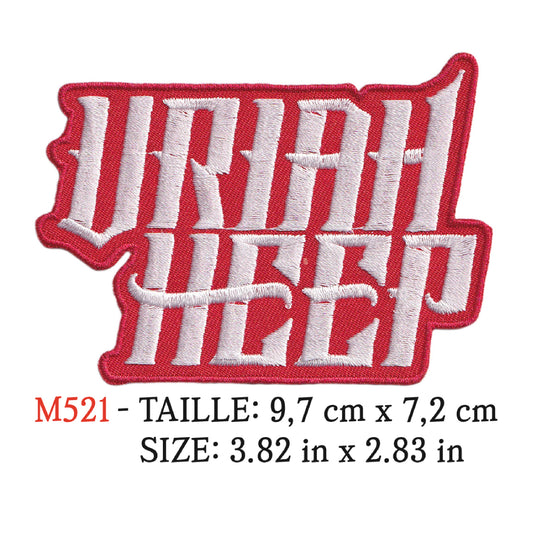 MAXIMUMPATCHES - Ecusson Patch Brodé Thermocollant - 9,7 cm x 7,2 cm - Uriah Heep Groupe Musique Rock Punk Hard Trash Métal Heavy Psychedelic