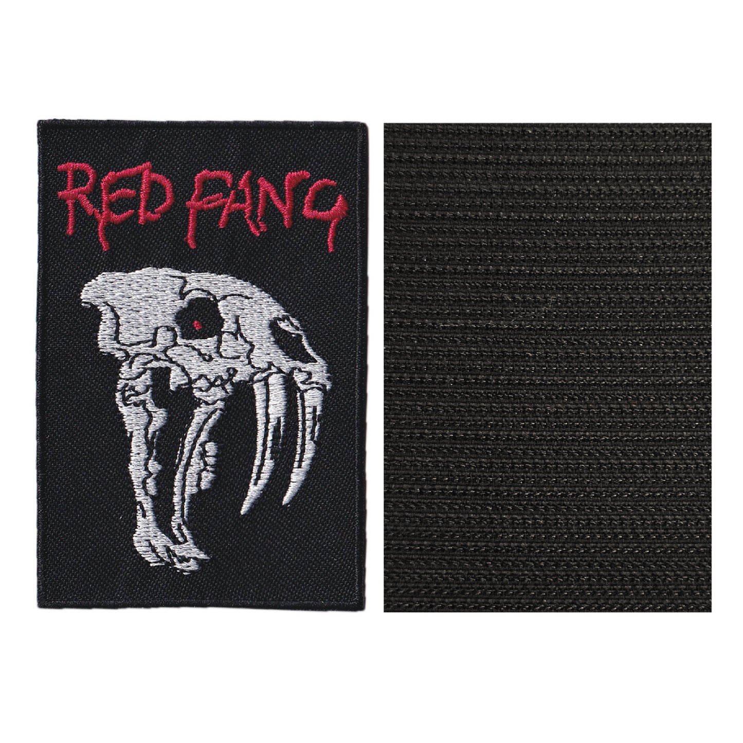 MAXIMUMPATCHES - Red Fang - 6 cm x 9 cm - Ecusson Patch Brodé Avec Scratch Cousu Au Dos + Carré Scratch A Coudre, Face Opposé 10 cm x 10 cm/Groupe Musique Métal Rock Punk Heavy Trash Blues