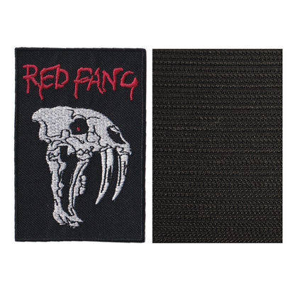 MAXIMUMPATCHES - Red Fang - 6 cm x 9 cm - Ecusson Patch Brodé Avec Scratch Cousu Au Dos + Carré Scratch A Coudre, Face Opposé 10 cm x 10 cm/Groupe Musique Métal Rock Punk Heavy Trash Blues