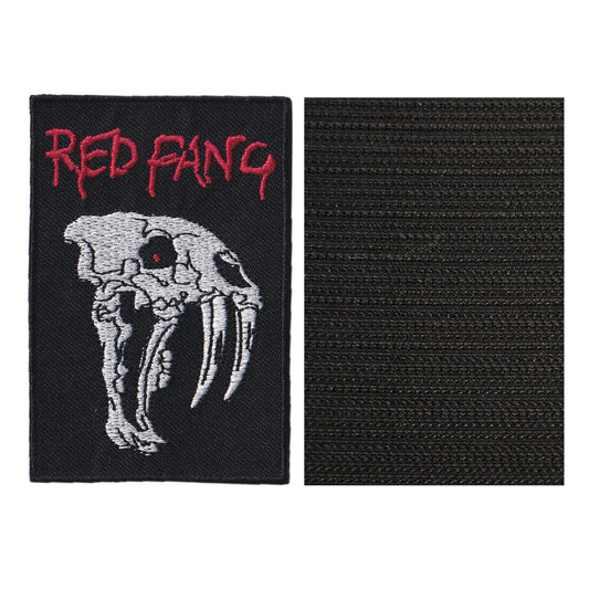 MAXIMUMPATCHES - Red Fang - 6 cm x 9 cm - Ecusson Patch Brodé Avec Scratch Cousu Au Dos + Carré Scratch A Coudre, Face Opposé 10 cm x 10 cm/Groupe Musique Métal Rock Punk Heavy Trash Blues