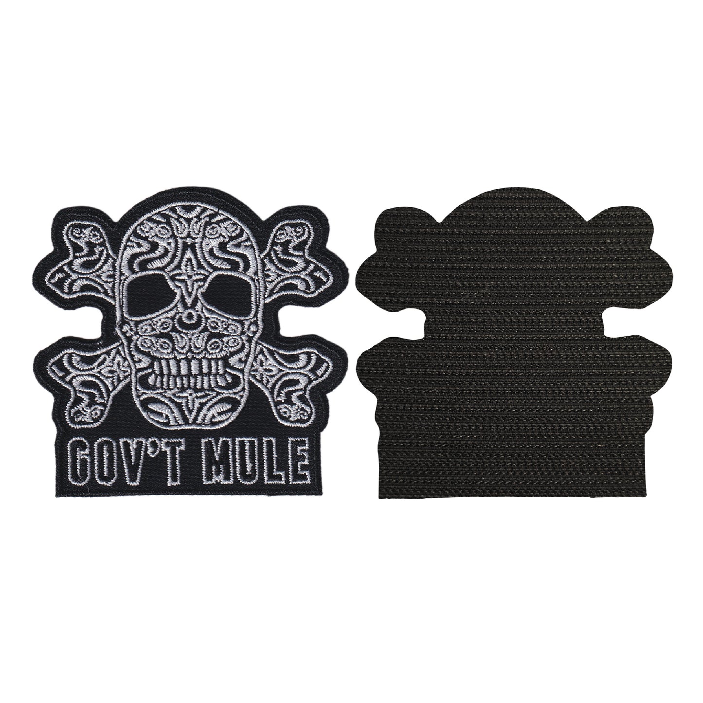 MAXIMUMPATCHES - Gov't mule - 9 cm x 8,7 cm - Ecusson Patch Brodé Avec Scratch Cousu Au Dos + Carré Scratch A Coudre, Face Opposé 10 cm x 10 cm/Groupe Musique Métal Rock Punk Heavy Trash Blues