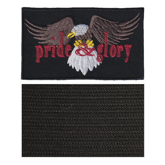 MAXIMUMPATCHES - Pride Glory - 9,8 cm x 5,8 cm - Ecusson Patch Brodé Avec Scratch Cousu Au Dos + Carré Scratch A Coudre, Face Opposé 10 cm x 10 cm/Groupe Musique Métal Rock Punk Heavy Trash Blues