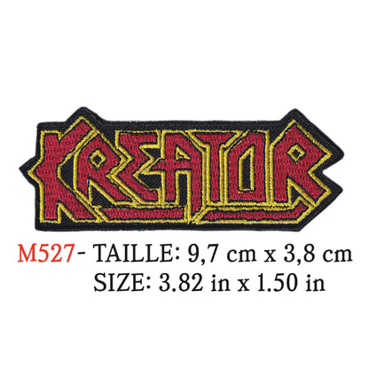 MAXIMUMPATCHES - Ecusson Patch Brodé Thermocollant - 9,7 cm x 3,8 cm - Kreator Groupe Musique Rock Punk Hard Trash Métal Heavy Psychedelic