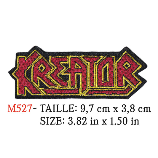 MAXIMUMPATCHES - Ecusson Patch Brodé Thermocollant - 9,7 cm x 3,8 cm - Kreator Groupe Musique Rock Punk Hard Trash Métal Heavy Psychedelic