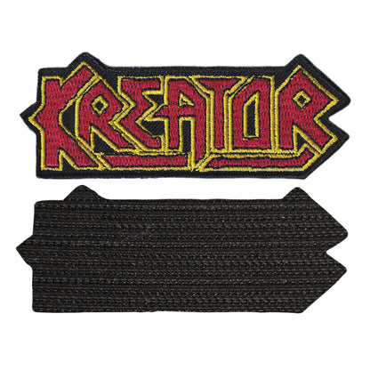 MAXIMUMPATCHES - Kreator - 9,7 cm x 3,8 cm - Ecusson Patch Brodé Avec Scratch Cousu Au Dos + Carré Scratch A Coudre, Face Opposé 10 cm x 10 cm/Groupe Musique Métal Rock Punk Heavy Trash Blues