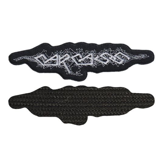 MAXIMUMPATCHES - Carcass - 10,8 cm x 2,3 cm - Ecusson Patch Brodé Avec Scratch Cousu Au Dos + Carré Scratch A Coudre, Face Opposé 10 cm x 10 cm/Groupe Musique Métal Rock Punk Heavy Trash Blues