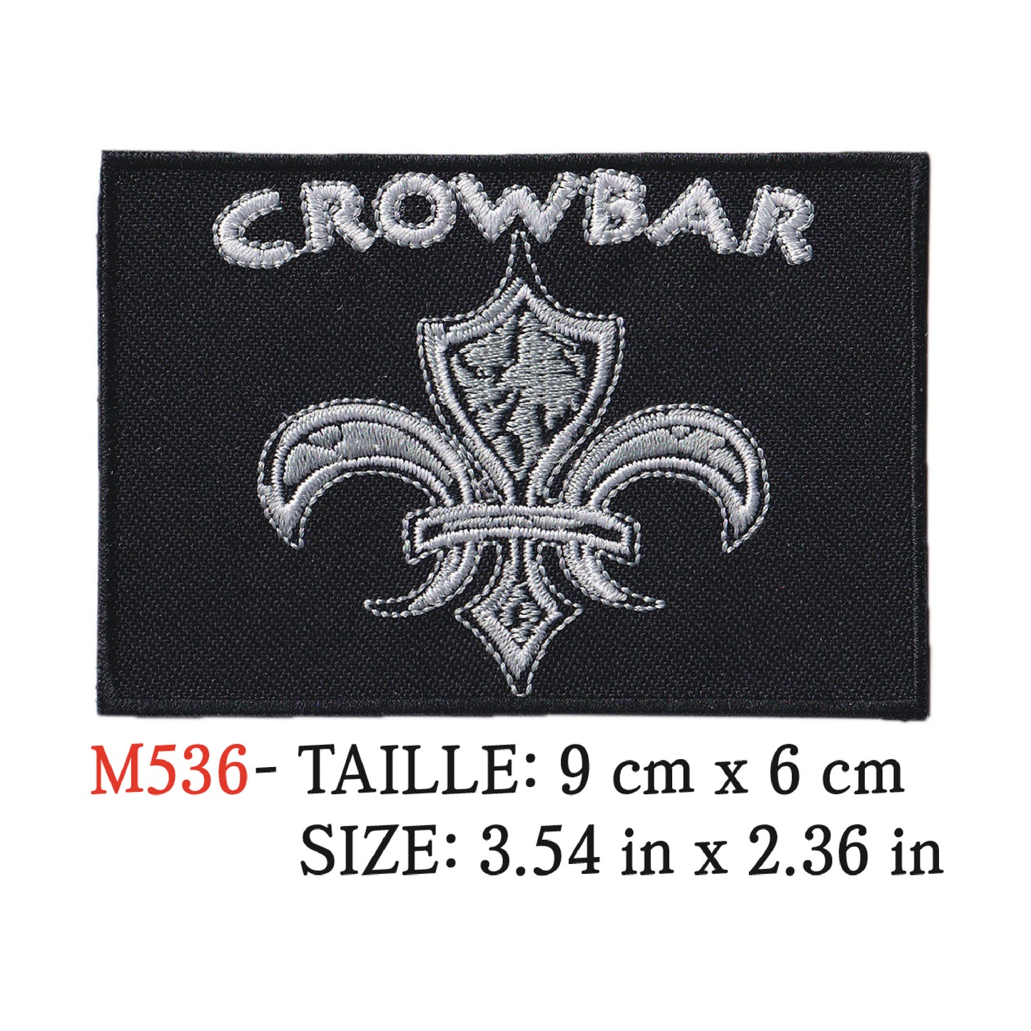 MAXIMUMPATCHES - Ecusson Patch Brodé Thermocollant - 9 cm x 6 cm - Crowbar Groupe Musique Rock Punk Hard Trash Métal Heavy Psychedelic