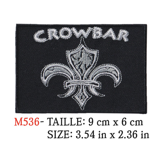 MAXIMUMPATCHES - Ecusson Patch Brodé Thermocollant - 9 cm x 6 cm - Crowbar Groupe Musique Rock Punk Hard Trash Métal Heavy Psychedelic