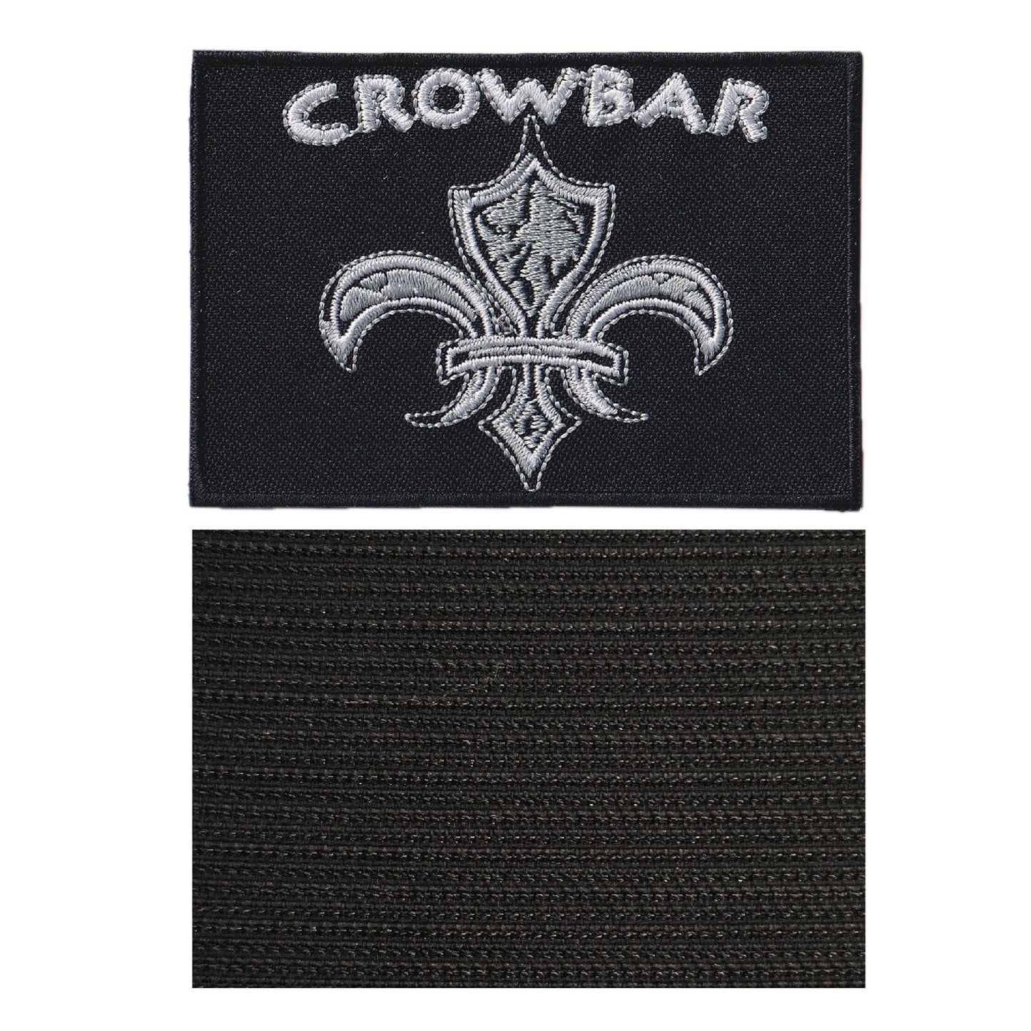 MAXIMUMPATCHES - Crowbar - 9 cm x 6 cm - Ecusson Patch Brodé Avec Scratch Cousu Au Dos + Carré Scratch A Coudre, Face Opposé 10 cm x 10 cm/Groupe Musique Métal Rock Punk Heavy Trash Blues