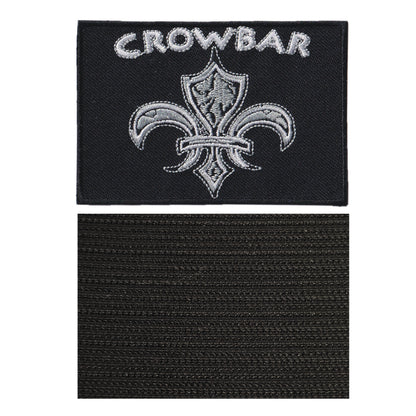 MAXIMUMPATCHES - Crowbar - 9 cm x 6 cm - Ecusson Patch Brodé Avec Scratch Cousu Au Dos + Carré Scratch A Coudre, Face Opposé 10 cm x 10 cm/Groupe Musique Métal Rock Punk Heavy Trash Blues