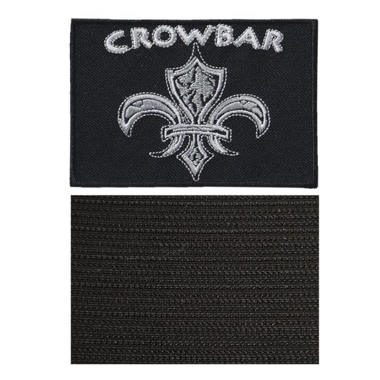 MAXIMUMPATCHES - Crowbar - 9 cm x 6 cm - Ecusson Patch Brodé Avec Scratch Cousu Au Dos + Carré Scratch A Coudre, Face Opposé 10 cm x 10 cm/Groupe Musique Métal Rock Punk Heavy Trash Blues