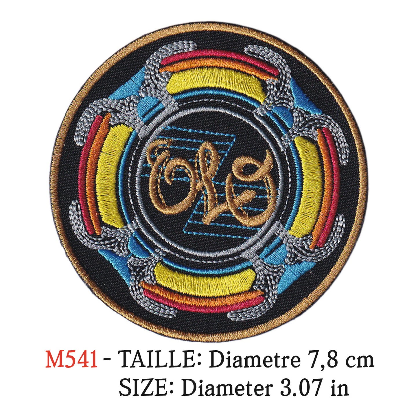 MAXIMUMPATCHES - Ecusson Patch Brodé Thermocollant - Diametre 7,8 cm - Olo Groupe Musique Rock Punk Hard Trash Métal Heavy Psychedelic