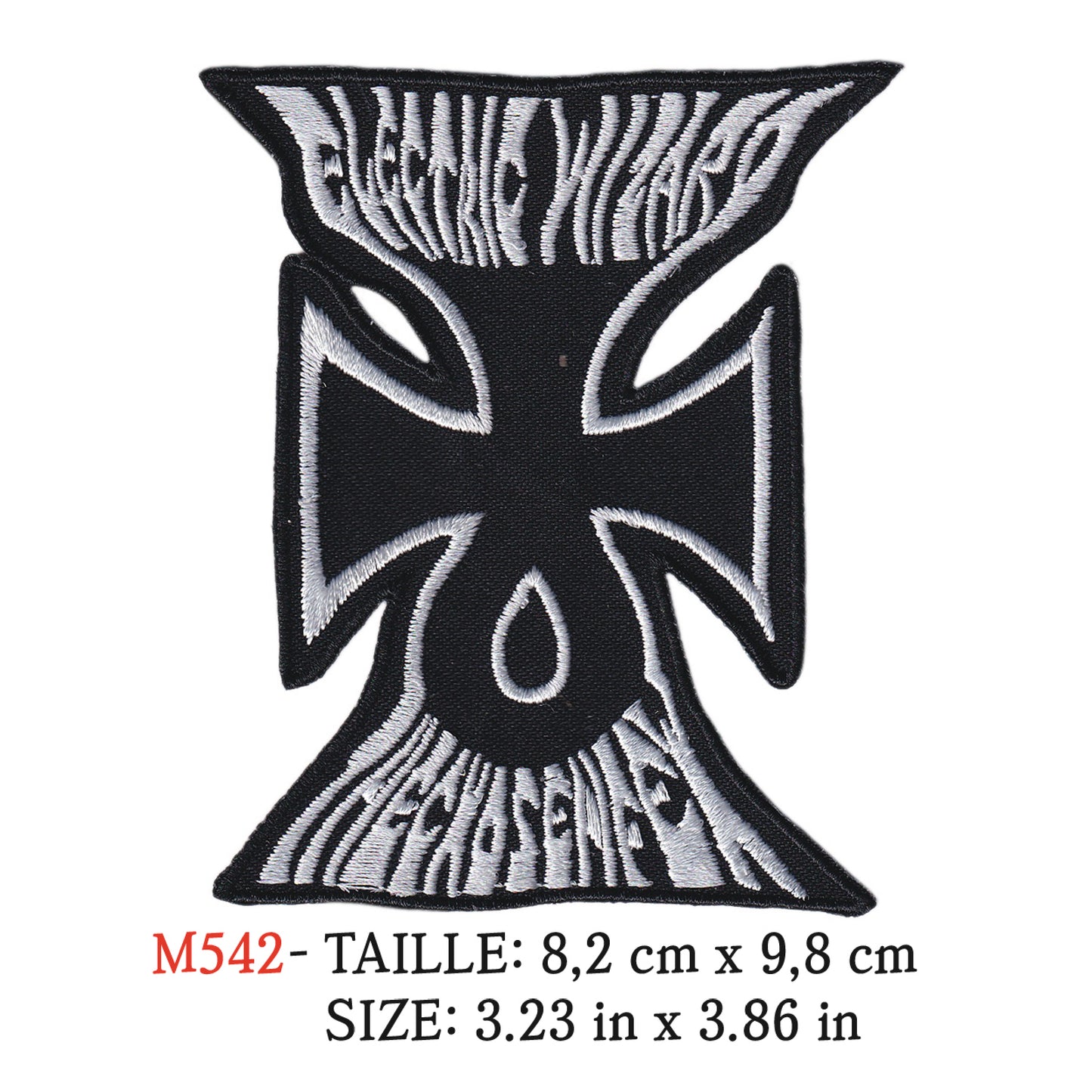 MAXIMUMPATCHES - Ecusson Patch Brodé Thermocollant - 8,2 cm x 9,8 cm - Electric Wizard Groupe Musique Rock Punk Hard Trash Métal Heavy Psychedelic