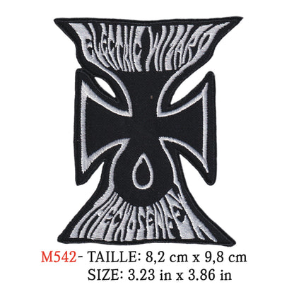 MAXIMUMPATCHES - Ecusson Patch Brodé Thermocollant - 8,2 cm x 9,8 cm - Electric Wizard Groupe Musique Rock Punk Hard Trash Métal Heavy Psychedelic