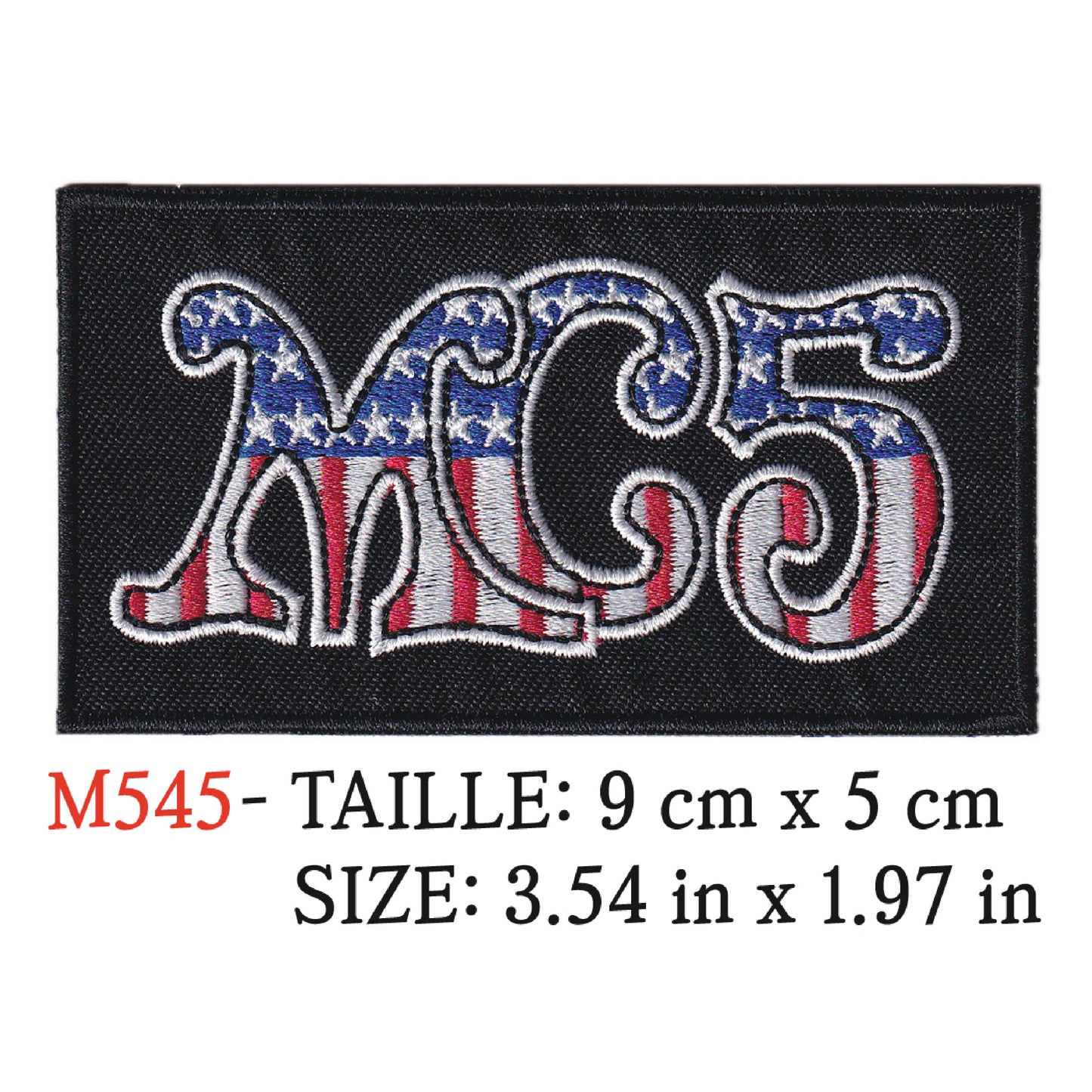 MAXIMUMPATCHES - Ecusson Patch Brodé Thermocollant - 9 cm x 5 cm - Mc5 Groupe Musique Rock Punk Hard Trash Métal Heavy Psychedelic