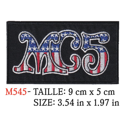 MAXIMUMPATCHES - Ecusson Patch Brodé Thermocollant - 9 cm x 5 cm - Mc5 Groupe Musique Rock Punk Hard Trash Métal Heavy Psychedelic
