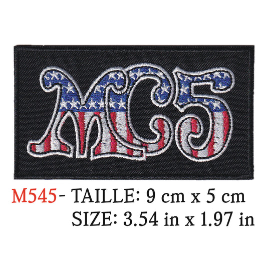MAXIMUMPATCHES - Ecusson Patch Brodé Thermocollant - 9 cm x 5 cm - Mc5 Groupe Musique Rock Punk Hard Trash Métal Heavy Psychedelic