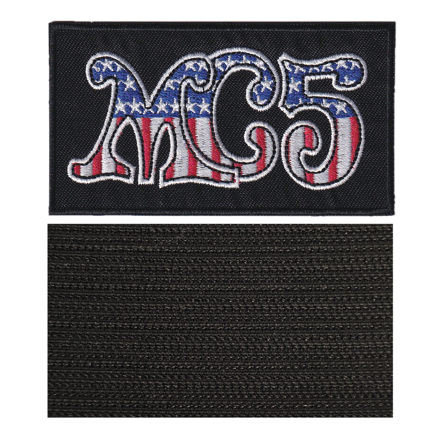 MAXIMUMPATCHES - MC5 - 9 cm x 5 cm - Ecusson Patch Brodé Avec Scratch Cousu Au Dos + Carré Scratch A Coudre, Face Opposé 10 cm x 10 cm/Groupe Mus