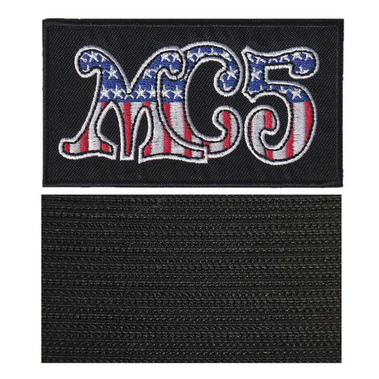 MAXIMUMPATCHES - MC5 - 9 cm x 5 cm - Ecusson Patch Brodé Avec Scratch Cousu Au Dos + Carré Scratch A Coudre, Face Opposé 10 cm x 10 cm/Groupe Mus