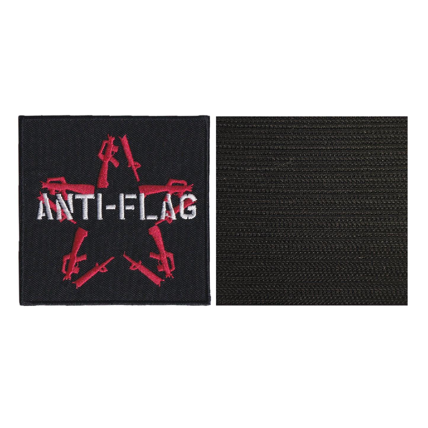 MAXIMUMPATCHES - Anti-Flag - 8 cm x 8 cm - Ecusson Patch Brodé Avec Scratch Cousu Au Dos + Carré Scratch A Coudre, Face Opposé 10 cm x 10 cm/Groupe Musique Métal Rock Punk Heavy Trash Blues