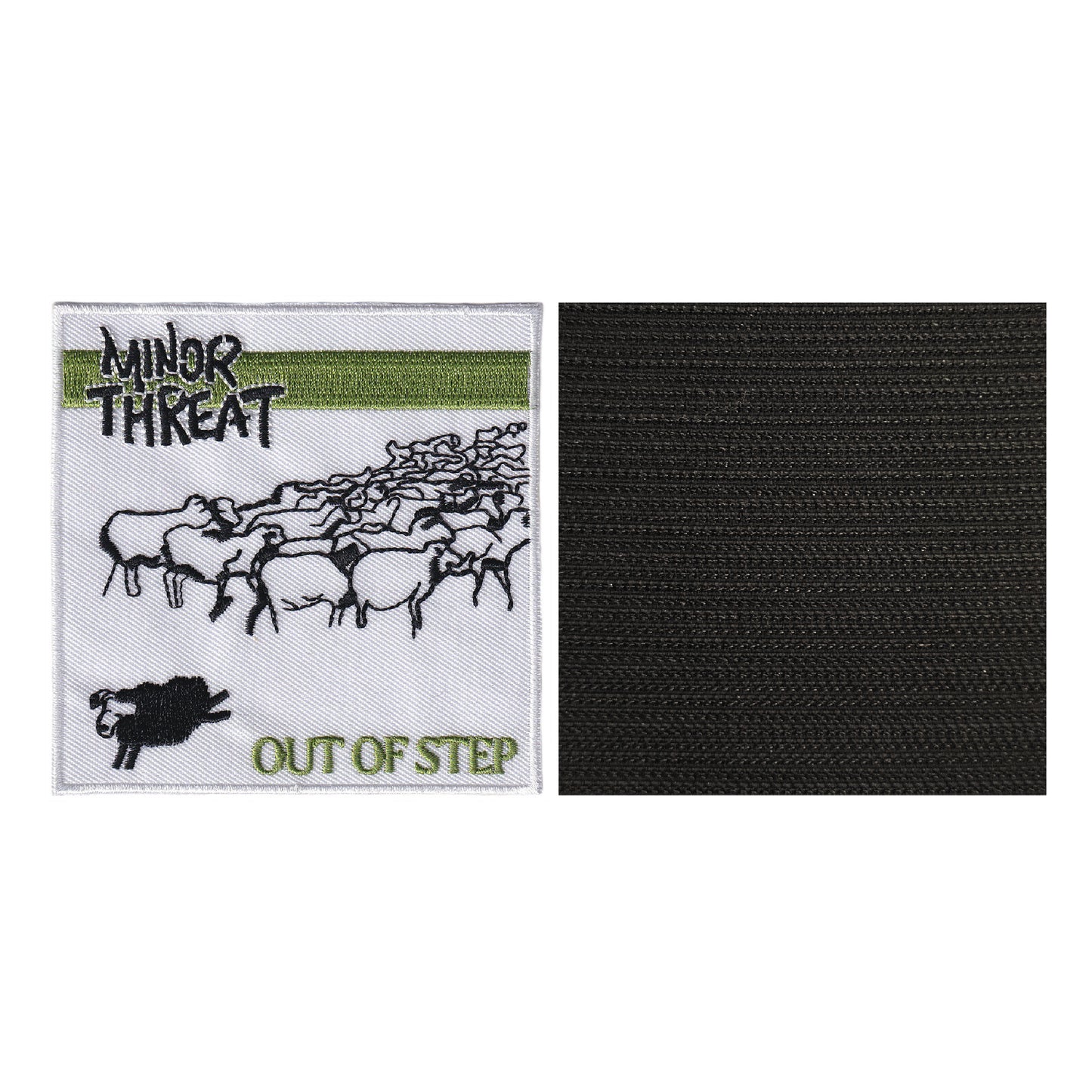 MAXIMUMPATCHES - Minor Threat - 9 cm x 9 cm - Ecusson Patch Brodé Avec Scratch Cousu Au Dos + Carré Scratch A Coudre, Face Opposé 10 cm x 10 cm/Groupe Musique Métal Rock Punk Heavy Trash Blues