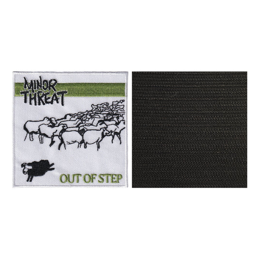 MAXIMUMPATCHES - Minor Threat - 9 cm x 9 cm - Ecusson Patch Brodé Avec Scratch Cousu Au Dos + Carré Scratch A Coudre, Face Opposé 10 cm x 10 cm/Groupe Musique Métal Rock Punk Heavy Trash Blues