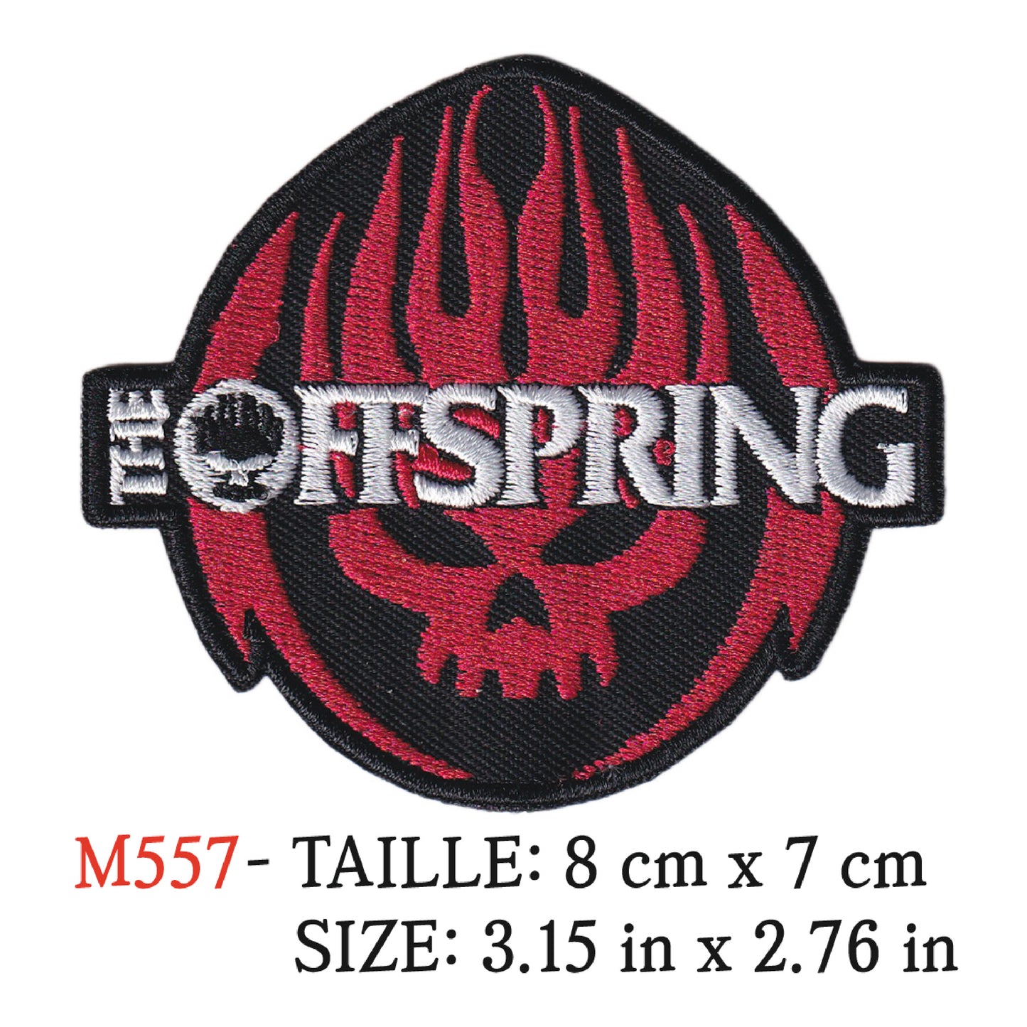 MAXIMUMPATCHES - Ecusson Patch Brodé Thermocollant - 8 cm x 7 cm - The Offspring Groupe Musique Rock Punk Hard Trash Métal Heavy Psychedelic