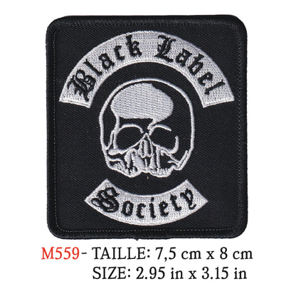 MAXIMUMPATCHES - Ecusson Patch Brodé Thermocollant - 7,5 cm x 8 cm - Black Label Society Bls Groupe Musique Rock Punk Hard Trash Métal Heavy Psychedelic