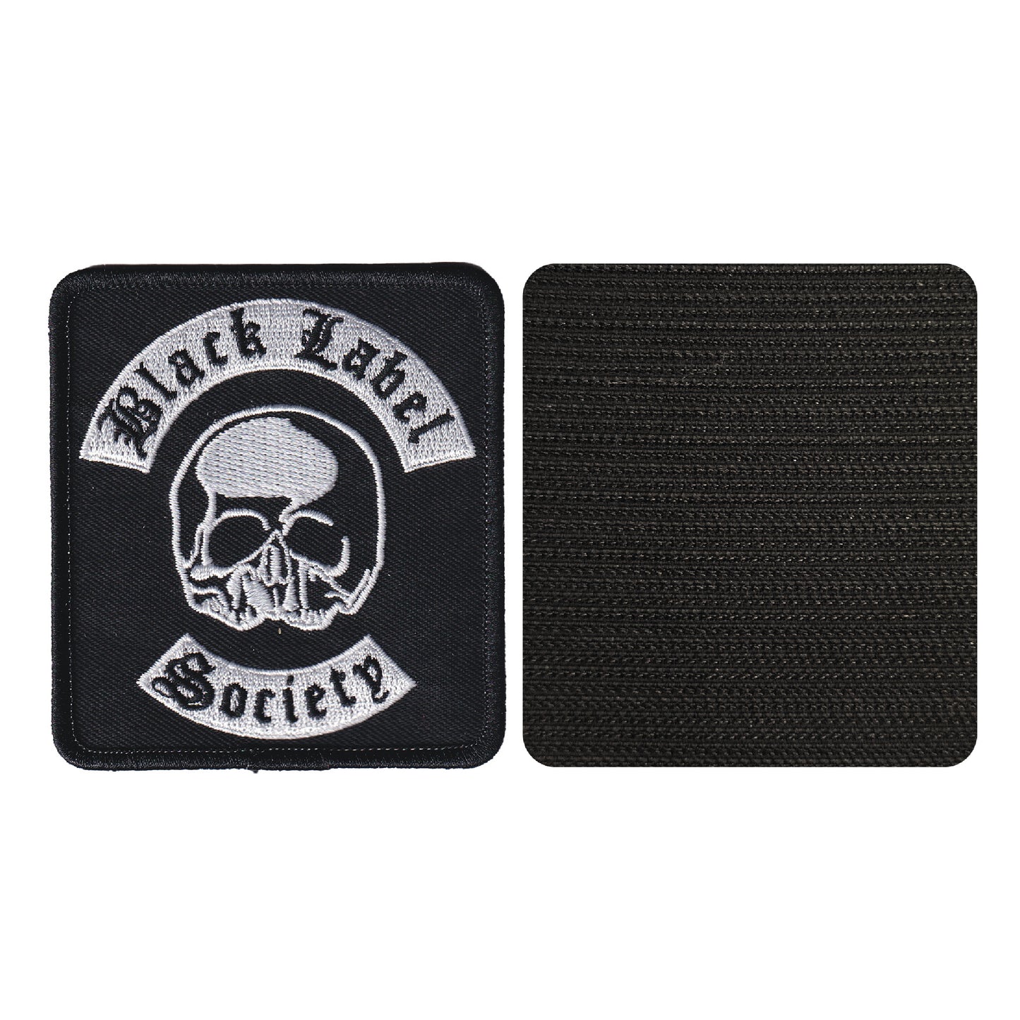 MAXIMUMPATCHES - Black Label Society Bls - 7,5 cm x 8 cm - Ecusson Patch Brodé Avec Scratch Cousu Au Dos + Carré Scratch A Coudre, Face Opposé 10 cm x 10 cm/Groupe Musique Métal Rock Punk Heavy Trash Blues