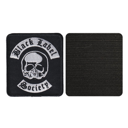 MAXIMUMPATCHES - Black Label Society Bls - 7,5 cm x 8 cm - Ecusson Patch Brodé Avec Scratch Cousu Au Dos + Carré Scratch A Coudre, Face Opposé 10 cm x 10 cm/Groupe Musique Métal Rock Punk Heavy Trash Blues