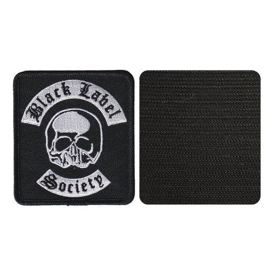 MAXIMUMPATCHES - Black Label Society Bls - 7,5 cm x 8 cm - Ecusson Patch Brodé Avec Scratch Cousu Au Dos + Carré Scratch A Coudre, Face Opposé 10 cm x 10 cm/Groupe Musique Métal Rock Punk Heavy Trash Blues