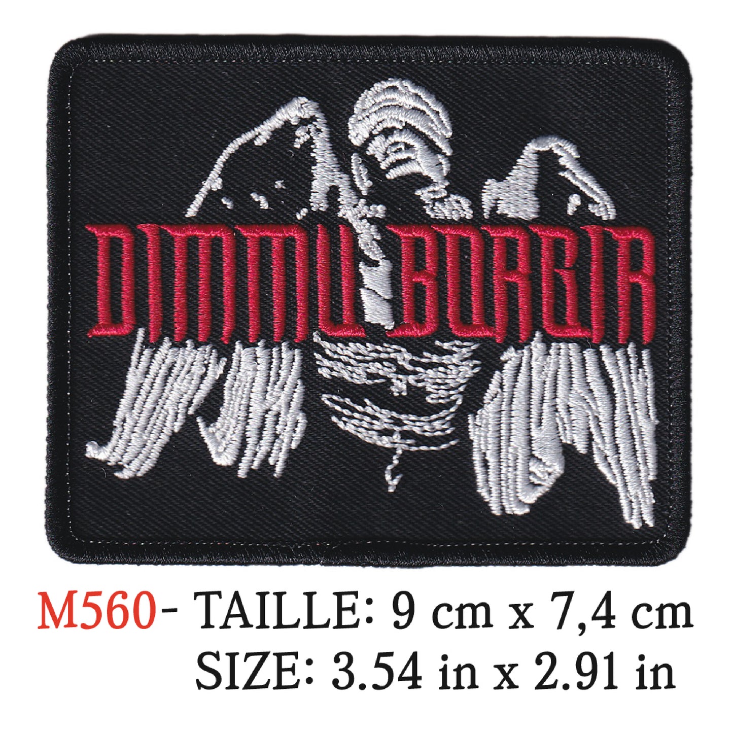 MAXIMUMPATCHES - Ecusson Patch Brodé Thermocollant - 9 cm x 7,4 cm - Dimmu Borgir Groupe Musique Rock Punk Hard Trash Métal Heavy Psychedelic