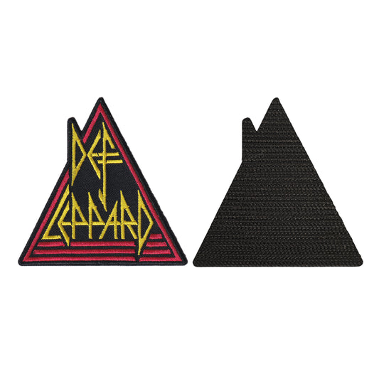 MAXIMUMPATCHES - Def Leppard - 9,2 cm x 9,2 cm - Ecusson Patch Brodé Avec Scratch Cousu Au Dos + Carré Scratch A Coudre, Face Opposé 10 cm x 10 cm/Groupe Musique Métal Rock Punk Heavy Trash Blues