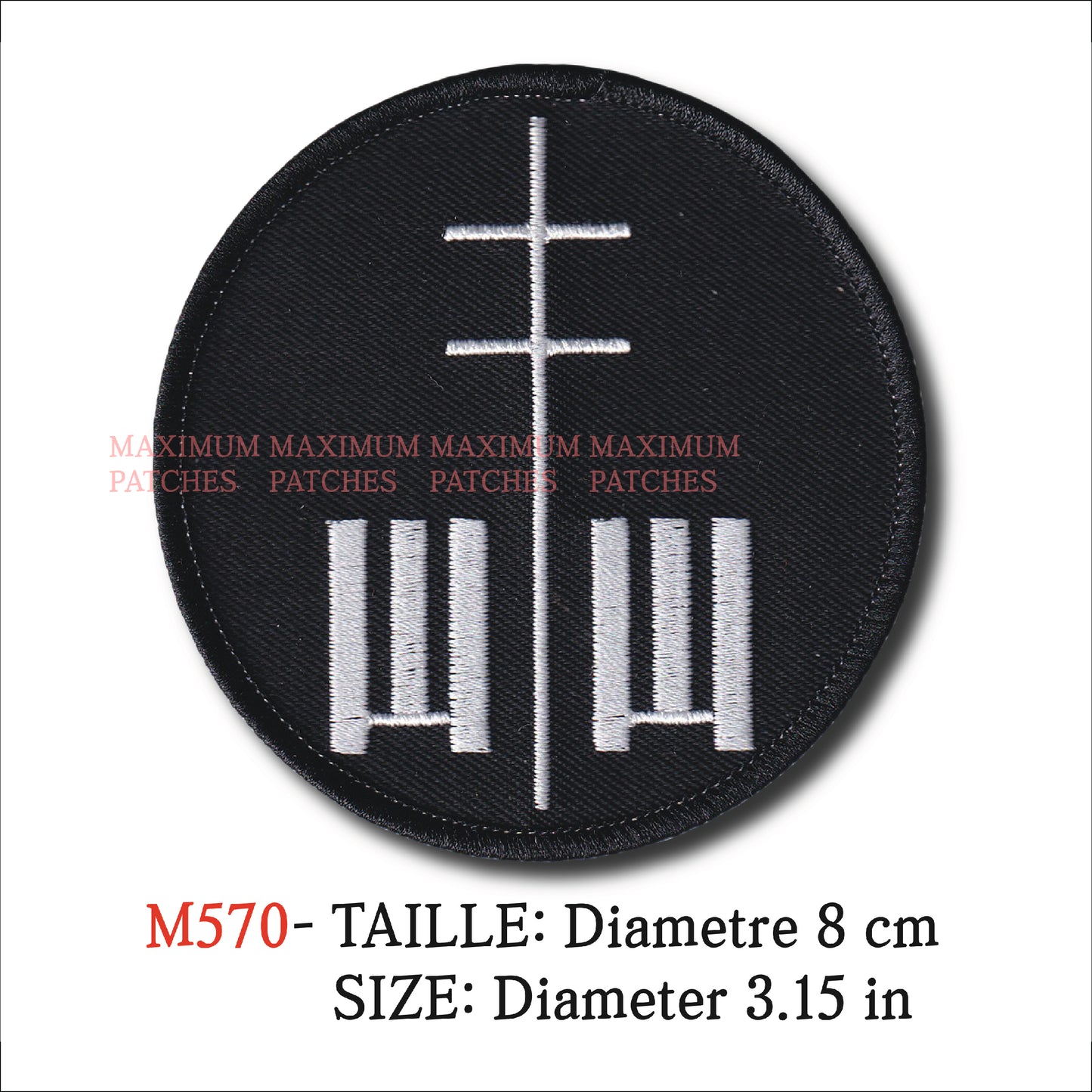 MAXIMUMPATCHES - Ecusson Patch Brodé Thermocollant - Diametre 8 cm - Marilyn Manson Groupe Musique Rock Punk Hard Trash Métal Heavy Psychedelic