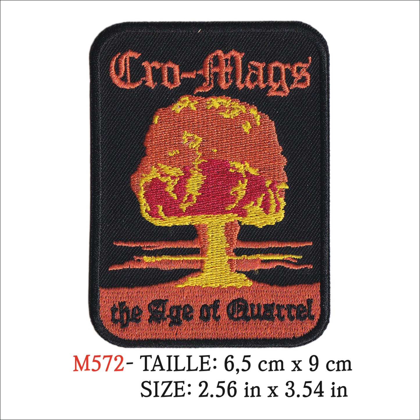 MAXIMUMPATCHES - Ecusson Patch Brodé Thermocollant - 6,5 cm x 9 cm - Cro-mags Groupe Musique Rock Punk Hard Trash Métal Heavy Psychedelic