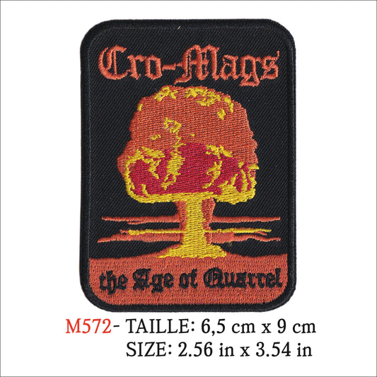 MAXIMUMPATCHES - Ecusson Patch Brodé Thermocollant - 6,5 cm x 9 cm - Cro-mags Groupe Musique Rock Punk Hard Trash Métal Heavy Psychedelic