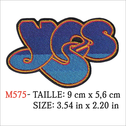 MAXIMUMPATCHES - Ecusson Patch Brodé Thermocollant - 9 cm x 5,6 cm - Yes Groupe Musique Rock Punk Hard Trash Métal Heavy Psychedelic