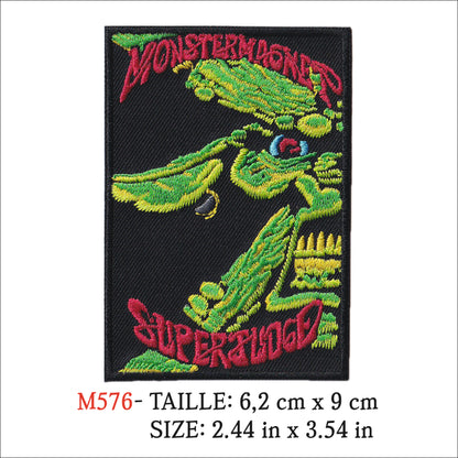 MAXIMUMPATCHES - Ecusson Patch Brodé Thermocollant - 6,2 cm x 9 cm - Monstermagnet Groupe Musique Rock Punk Hard Trash Métal Heavy Psychedelic