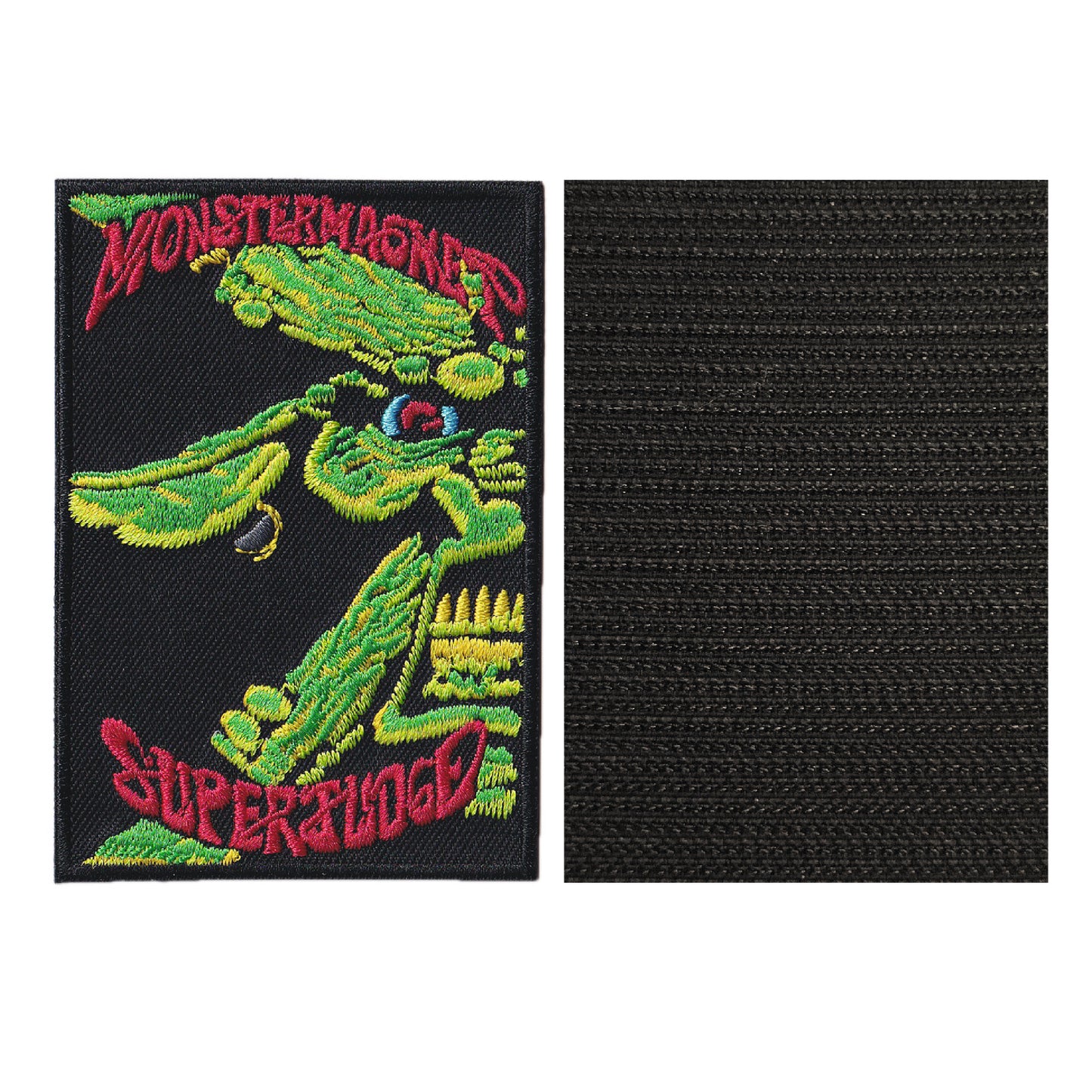 MAXIMUMPATCHES - 6,2 cm x 9 cm - Ecusson Patch Brodé Avec Scratch Cousu Au Dos + Carré Scratch A Coudre, Face Opposé 10 cm x 10 cm/Groupe Musique Métal Rock Punk Heavy Trash Blues Monster Magnet