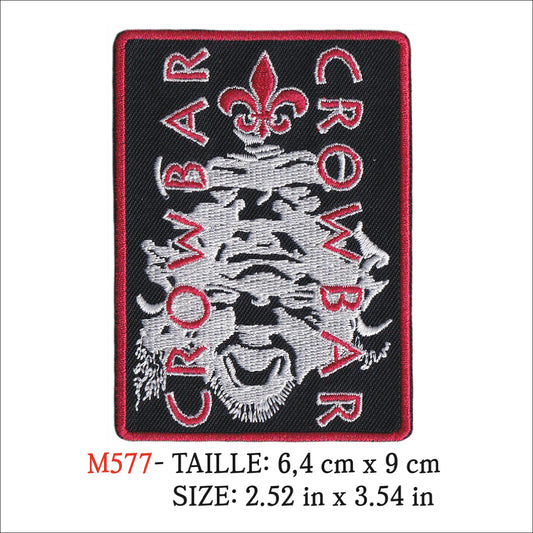 MAXIMUMPATCHES - Ecusson Patch Brodé Thermocollant - 6,4 cm x 9 cm - Crowbar Groupe Musique Rock Punk Hard Trash Métal Heavy Psychedelic