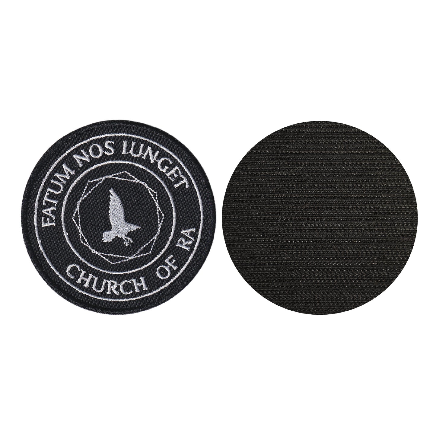 MAXIMUMPATCHES - Diamètre 8 cm - Ecusson Patch Brodé Avec Scratch Cousu Au Dos + Carré Scratch A Coudre, Face Opposé 10 cm x 10 cm/Groupe Musique Métal Rock Punk Heavy Trash Blues