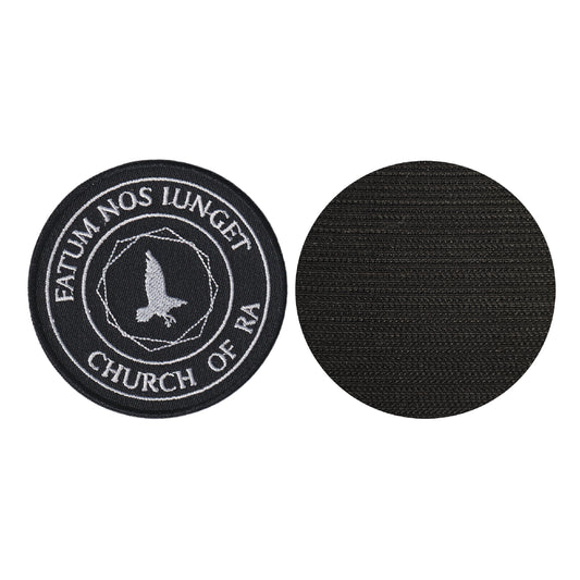 MAXIMUMPATCHES - Diamètre 8 cm - Ecusson Patch Brodé Avec Scratch Cousu Au Dos + Carré Scratch A Coudre, Face Opposé 10 cm x 10 cm/Groupe Musique Métal Rock Punk Heavy Trash Blues