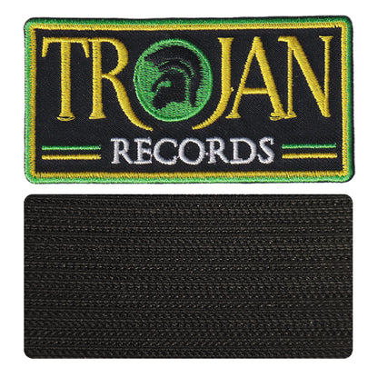 MAXIMUMPATCHES - 9 cm x 4,5 cm - Ecusson Patch Brodé Avec Scratch Cousu Au Dos + Carré Scratch A Coudre, Face Opposé 10 cm x 10 cm/Groupe Musique Métal Rock Punk Heavy Trash Blues Trojan Records