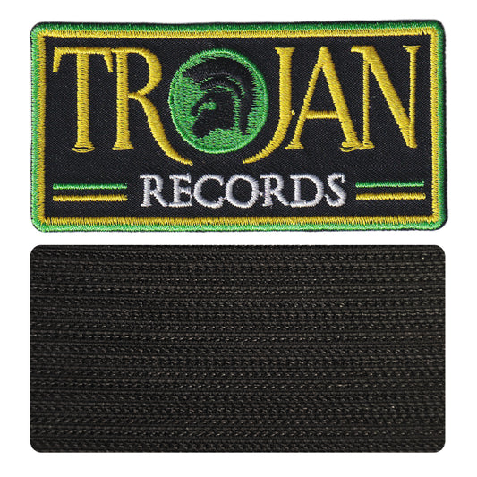 MAXIMUMPATCHES - 9 cm x 4,5 cm - Ecusson Patch Brodé Avec Scratch Cousu Au Dos + Carré Scratch A Coudre, Face Opposé 10 cm x 10 cm/Groupe Musique Métal Rock Punk Heavy Trash Blues Trojan Records