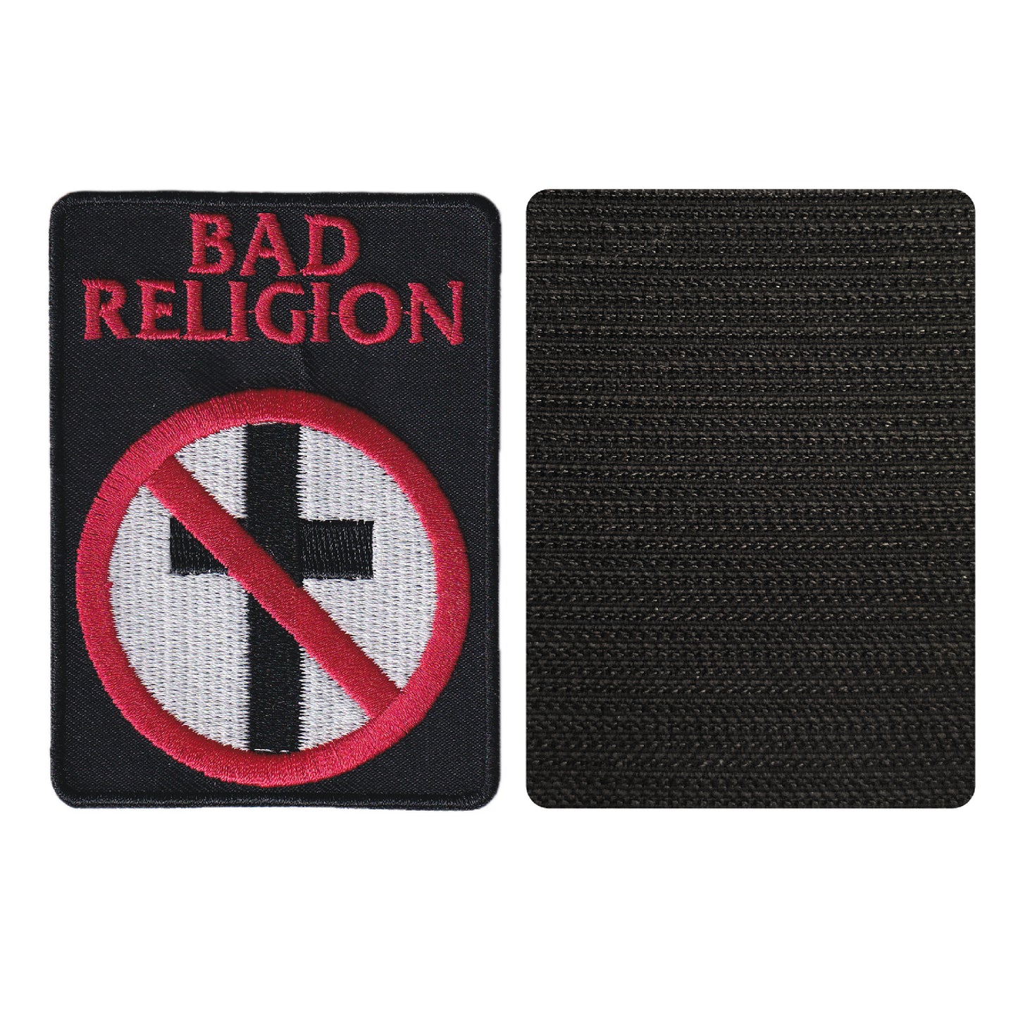 MAXIMUMPATCHES - 6,5 cm x 9 cm - Ecusson Patch Brodé Avec Scratch Cousu Au Dos + Carré Scratch A Coudre, Face Opposé 10 cm x 10 cm/Groupe Musique Métal Rock Punk Heavy Trash Blues Bad Religion